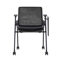 Chaise de formation moderne pour salle de conférence, pliable, avec tablette intégrée, en maille, compatible tablette, avec tablette d'écriture, siège en mousse haute densité, structure en plastique