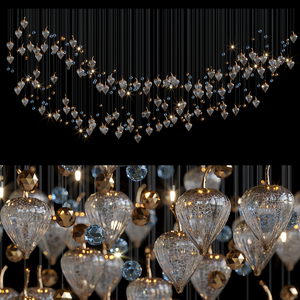 Lampadario di Lusso in Cristallo con Luci a Sospensione LED 8000-10000 Lumen per Ristoranti, Hotel e Ville - Product Image 2
