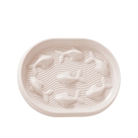 Slow Feed Dish für Katzen und kleine Hunde Fish Pool Design Pet Slow Feeder Bowl
