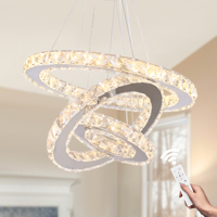 Lustre décoratif élégant et moderne, luminaires suspendus en cristal K9, boule de luxe, LED décorative moderne pour la maison