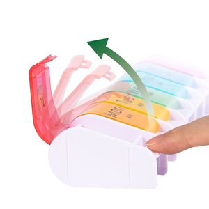 Boîte de rangement pour pilules personnalisée en plastique avec 14 compartiments pour 7 jours - Product Image 4