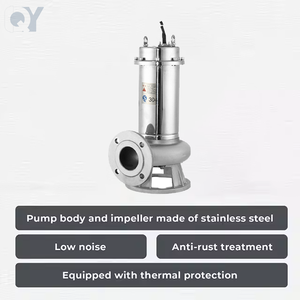 QY Pompe de broyeur d'eaux usées électrique Pompe à eaux usées submersible chimique avec couteau de coupe - Product Image 5