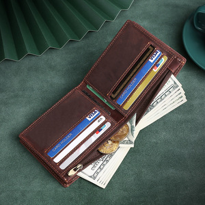<span class=keywords><strong>Portafoglio</strong></span> di Lusso da <span class=keywords><strong>Uomo</strong></span> di Design Minimalista in Vera <span class=keywords><strong>Pelle</strong></span> con Apertura a Libro e Porta Carte - Product Image 1