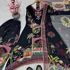 Colección de material de vestido con estampado digital de algodón Catálogo completo disponible a precio mayorista adecuado para ropa de fiesta - Product Image 1