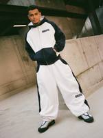 Ensemble de survêtement en coton 100% personnalisé pour hommes, sweat-shirt à fermeture éclair surdimensionné, pantalon de jogging large, logo brodé, survêtement de course