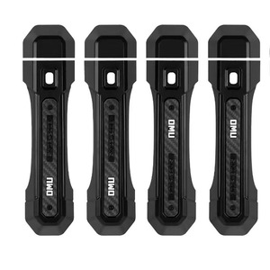 Lot de 4 couvre-poignées de <span class=keywords><strong>porte</strong></span> en aluminium noir pour Jeep Gladiator JT 2021-2026, <span class=keywords><strong>accessoire</strong></span> extérieur usiné CNC, finition noire OMU011 - Product Image 2