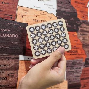 Rompecabezas de Madera con Mapa del Mundo en Relieve 3D, Decoración de Pared Elegante, Adorno Colgante para Oficina y Hogar, Centro de Mesa Perfecto - Product Image 2