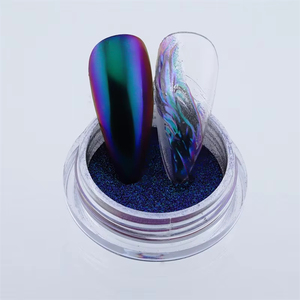 Poudre chromée pour ongles, effet de changement de couleur, paillettes caméléon, pour la décoration de la manucure, pigment métallique miroir irisé - Product Image 6