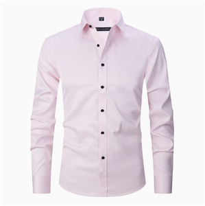 <span class=keywords><strong>Camisa</strong></span> Formal de <span class=keywords><strong>Hombre</strong></span> para Uso Diario, Diseño Nuevo, Sin Arrugas, Elástica, <span class=keywords><strong>Talla</strong></span> <span class=keywords><strong>Grande</strong></span>, Manga Larga, Moderna, de Color Sólido - Product Image 3