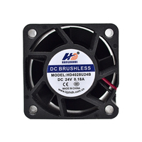 HDHFAN Hochleistungs-Kugellager 40mm 40x40x28mm 20000RPM Bürstenloser Hochdruck 4028 5V 12V 24V 0,18A DC-Kühlventilator