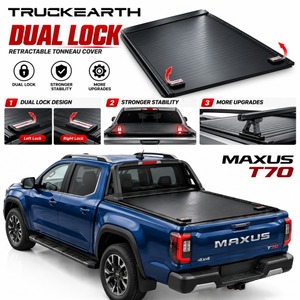 Couverture de benne rétractable manuelle pour camionnettes Maxus T70 avec double verrouillage disponible des deux côtés - Product Image 1