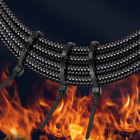 Attaches de câbles en nylon 66 KSS de qualité supérieure, blanches, réutilisables, 2,4*63,7 mm, indice de résistance au feu industriel 94V-2, certifiées CV-060