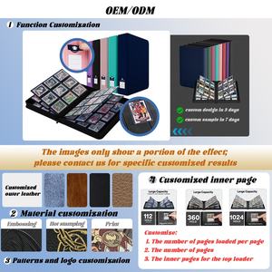 <span class=keywords><strong>Binder</strong></span> Kartu Perdagangan JUZI Custom Luxury Pokemoned 4-Kantong, Kulit PU Tahan Air Ramah Lingkungan, <span class=keywords><strong>Binder</strong></span> Zipper Tcg - Product Image 2