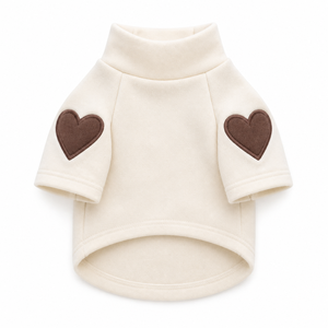 Suéter para Perro con Aplique de Corazón y Cierre Frontal, Ajuste Delgado, para Perros Pequeños, Cuello Alto, Tejido Suave, Ropa Cálida para Cachorros, Ropa de Invierno, Venta al por Mayor - Product Image 1