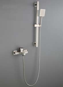 Wall Mounted Bathtub <strong>Shower</strong> Set With Hand <strong>Shower</strong> Stainless Steel <strong>Hose</strong> Adjustable Sliding Bar - Product Image 4