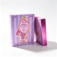 Cartes de tarot traditionnelles de haute qualité, rose violet, avec boîte à couvercle et base, fabriquées en usine