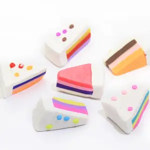 New Kawaii Polymer Clay Cake With Sprinkles Dolls House Dollhouse Miniature Cake Craft Christmas Gift