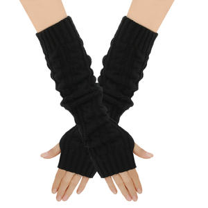 Guantes <span class=keywords><strong>BETTY</strong></span> LUORI ST-50 de acrílico/algodón grueso, cálidos, transpirables, con diseño jacquard de trenzado en forma de ocho, largos hasta la rodilla - Product Image 6