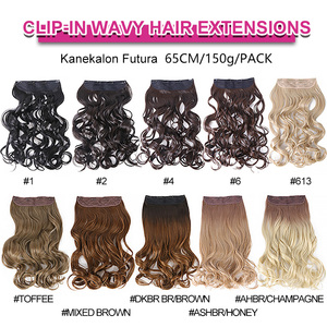 Julianna Premium Futura Fiber 26 pouces classique épais point culminant une pièce synthétique lâche bouclés ondulés Clip dans l'extension de cheveux - Product Image 6
