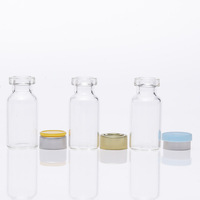 Bouteilles en verre ambré clair givré personnalisées pour flacons d'injection pharmaceutique, emballage médical, impression sur surface