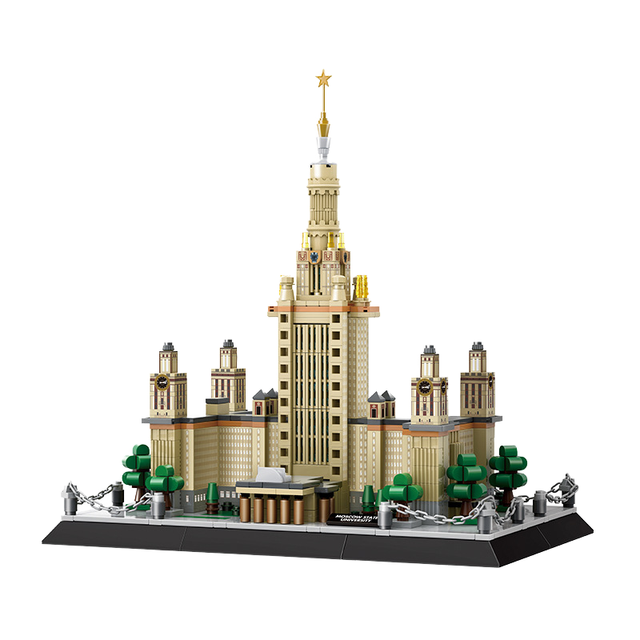 Custom Architecture Building Blocks Set 875pcs Landmark Style Tower Model STEM Construction Toy OEM Private Label