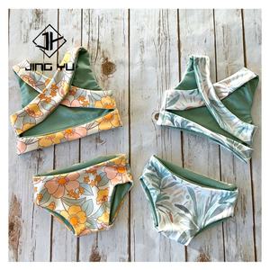 Wholesale 0-16 Years Kids <b>Clothing</b> Custom Children Two Pieces Reversible Swimsuits Girls Bathing Suits - Product Image 1