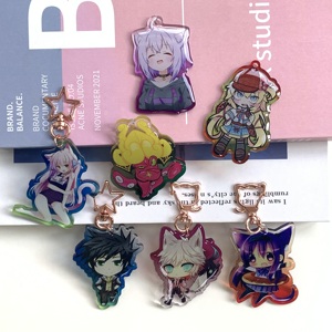 Móc Khóa Nhựa Acrylic Thiết Kế Logo Hình Ảnh Màu Tùy Chỉnh Móc Khóa Làm Epoxy Nhựa Rìa Với Nhiều Họa Tiết HD Khác Nhau - Product Image 2