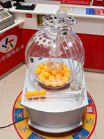 Machine de tirage de bingo électronique blanche pour intérieur, jeu de bingo soufflé pour adultes, petite machine avec 50 balles