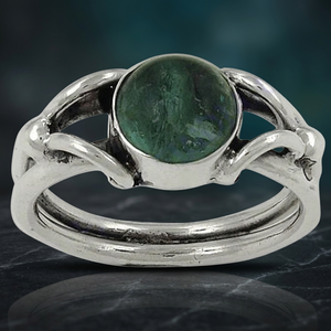 Fashionable Women's <b>Emerald</b> Cut Natural Gemstone <b>Silver</b> Wedding <b>Ring</b> - Product Image 2