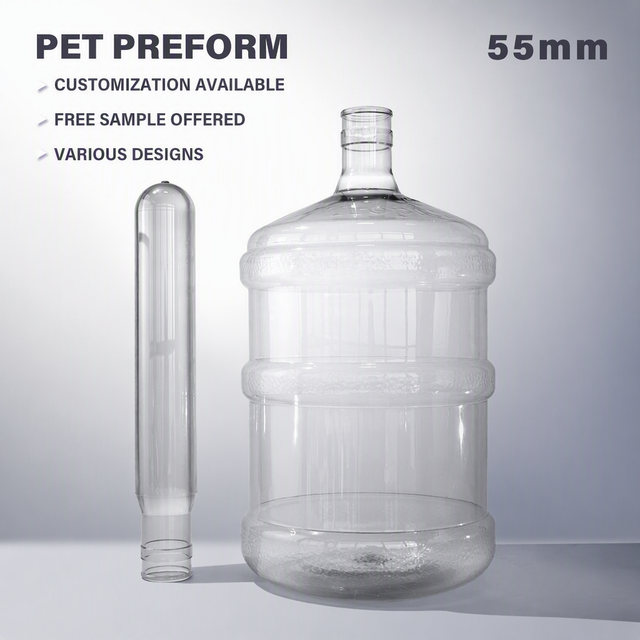 Cost-effective 100% Virgin Material Durable No Deformation Colorful PET Preform for 5 Gallon Water Jug Stable Blowing