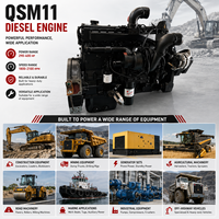 SCDC 커미스 QSM11 11L 디젤 엔진 290-400HP 1800-2100RPM 6기통 직렬 EPA Tier2 건설 광업 산업용 엔진