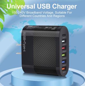 <b>Type</b>-<b>C</b> QC3.0 5-Port 35W Multi-Region Travel Charging Head with 3.1A Fast Charger for Cell Phones - Product Image 2