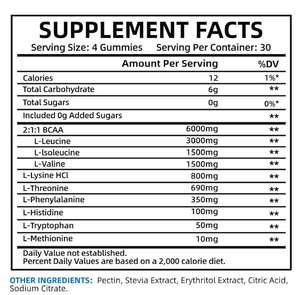 OEM EAA Gummies Essential <strong>Amino</strong> Acids with <strong>BCAA</strong>, Non-GMO, Gluten-Free, Pre-Workout Sport Supplements - Product Image 3