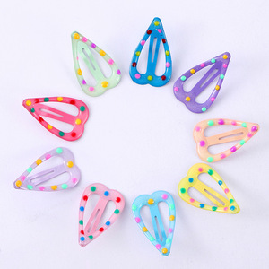 Barrettes en forme de cœur 6,5 cm en résine plastique, clip BB pour femmes, usage quotidien - Product Image 4