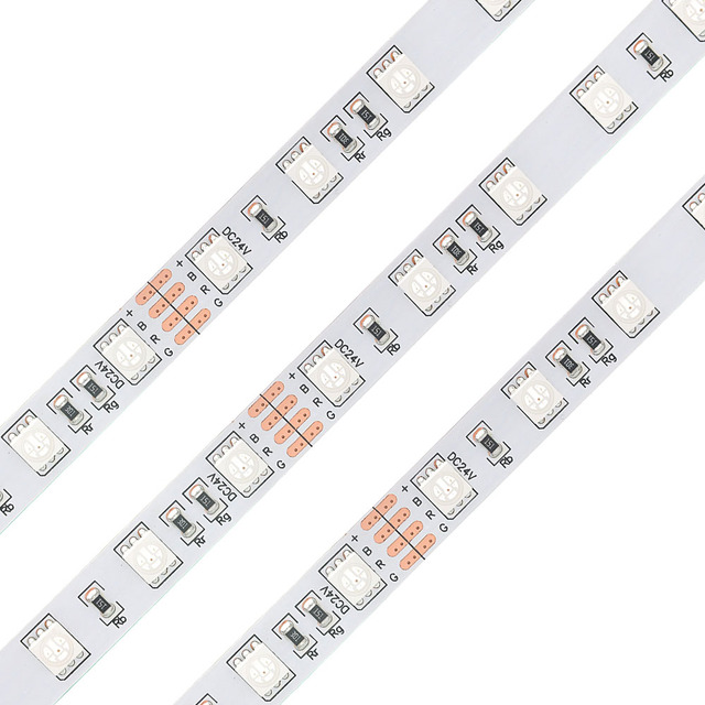 DC 12v/24v Factory Sale 5050  Led Rgb  Strip Light 10W  60LED /M RGB  Flexible Led Strip Light
