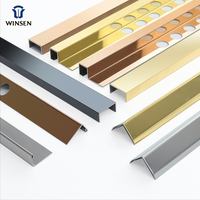 Profilé d'angle en acier inoxydable 304 de qualité architecturale pour carrelage de sol et décoratif, carrelage céramique de salle de bain, profilé de finition à marge d'profit élevée