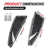 VIMAS Nouveaux repose-pieds avant/arrière réglables en aluminium (noir/argent) pour Electra Glide 1993-2025 Touring/Street