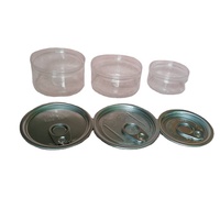 Boîtes en fer blanc transparentes de 100 ml, 3,5 grammes, pour aliments, avec couvercles noirs scellables à la machine, étanches, résistantes aux enfants, anti-odeur, pour biscuits et gelées