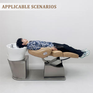 Salon de <span class=keywords><strong>coiffure</strong></span> station de massage électrique shampooing lit meubles de salon shampooing chaise avec lavabo pour cheveux - Product Image 2
