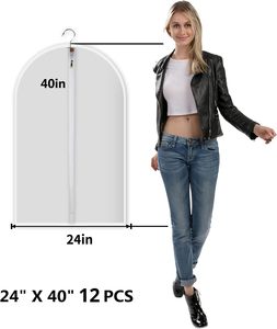 Housse de protection pour vêtements en PEVA, anti-poussière, pour rangement dans le placard, sac de costume en plastique, vente en gros - Product Image 2