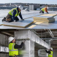 Panneau isolant ignifuge de Rockwool avec le panneau de laine de roche d'épaisseur du papier d'aluminium 30mm & 150mm