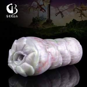 GEEBA Masturbatore Maschile a Forma di Dinosauro con Scaglie Colorate, Coppa per Suzione del Pene, Vagina Realistica Tascabile, Articoli per Adulti - Product Image 2