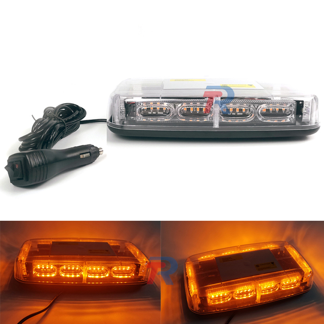 High Quality 48 LED Strobe Warning Light Bar Emergency Outdoor Traffic Safety Indicator Car Roof Magnetic Base Indicating Light