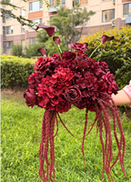 Groothandel Real Touch Kunstbloemen voor looppaden, witte hortensia bloemen, bruidsgang bloemen, bruidsboeket