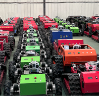 Robot Pemangkas Rumput Otomatis Beroda Kecil - Kontrol Jarak Jauh - Mesin Bensin - Pemangkas Rumput Pertanian