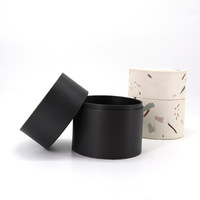 Boîte Cadeau Ronde en Papier Laminé pour Cosmétiques, Parfums, Bougies, Emballage Personnalisable avec Estampage UV/à Chaud