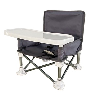 Chaise haute pliante portable pour bébés, siège rehausseur pour table à manger, voyage, camping, plage - Product Image 3