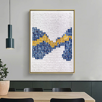 Nouvelle Peinture Murale Abstraite Moderne Tendance, Décoration Murale d'Intérieur, Peinture Paysagère 3D en Médiathèque Mixte