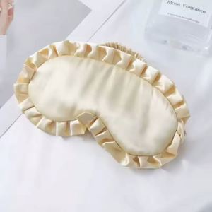 Custom Logo Adjustable Soft Eye Double-Sided Breathable Smooth Silk Satin Mask for Light Protection and Sleep - Product Image 3