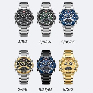 Montre-bracelet sport à quartz pour homme Drioshipping, aiguilles lumineuses, calendrier, affichage automatique de la semaine, étanche 3 ATM, en acier inoxydable, tendance - Product Image 6